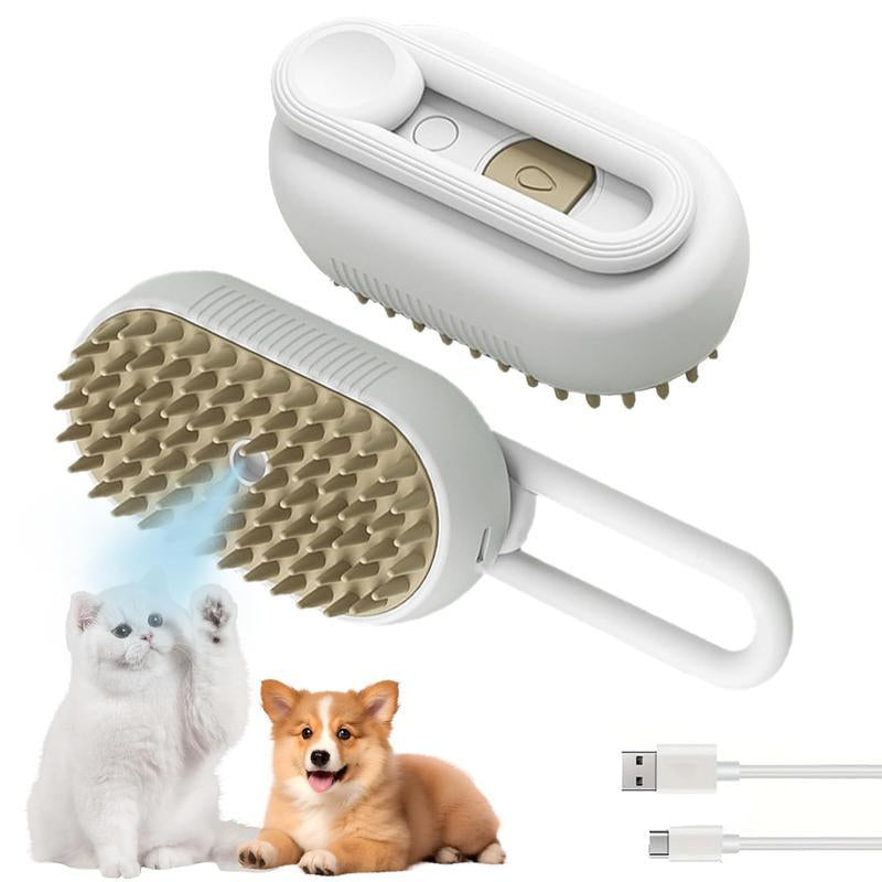Dogs Steam Brush for Cats Remove Flying Fur,3-In-1 Counts Set Steamy Cat Brush Grooming,Steam Advanced Pet Hair Removal Comb Pet Pal Brush,Steam Pet Brush for Pet Hair Comb For,Pet Steam Brush,Cat Dog Hair Remover, Adjustable Pet Hair Remover,Pet Steamy .