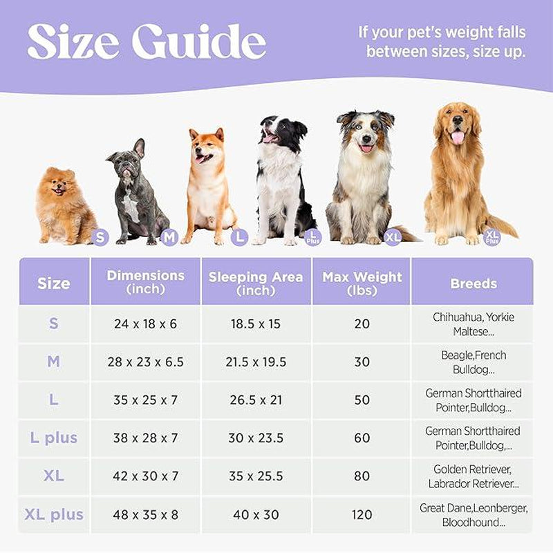 LESURE High Back Sofa, Cute Dog Bed, Orthopedic Waterproof Pet Beds with Sides, Non-Slip Bottom and Egg-Crate Foam Pet Couch Sofa with Washable Removable Cover