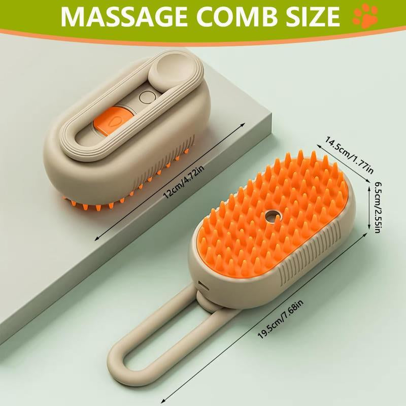 Dogs Steam Brush for Cats Remove Flying Fur,3-In-1 Counts Set Steamy Cat Brush Grooming,Steam Advanced Pet Hair Removal Comb Pet Pal Brush,Steam Pet Brush for Pet Hair Comb For,Pet Steam Brush,Cat Dog Hair Remover, Adjustable Pet Hair Remover,Pet Steamy .