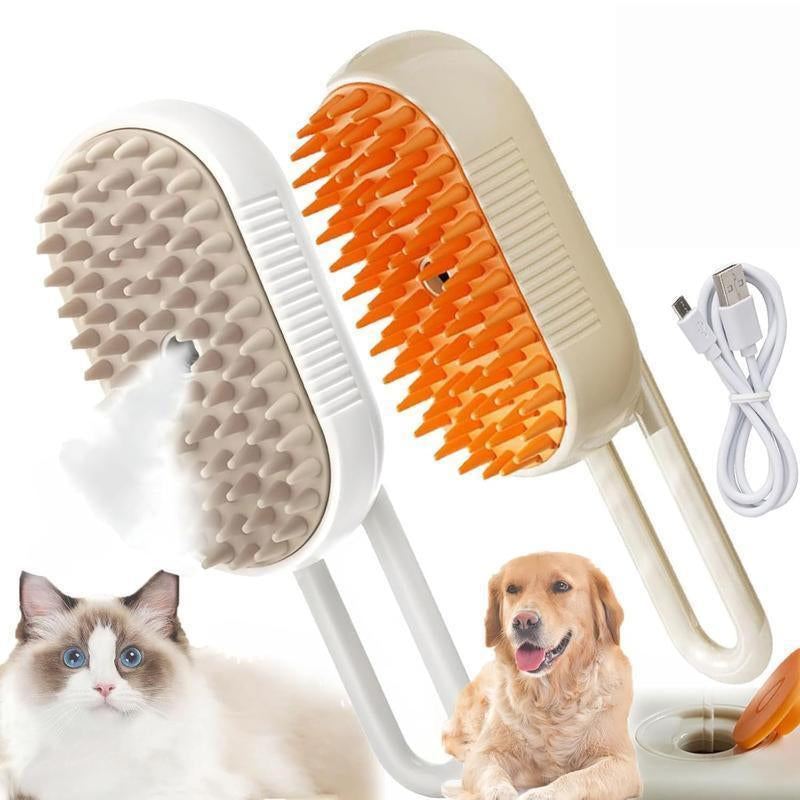 Dogs Steam Brush for Cats Remove Flying Fur,3-In-1 Counts Set Steamy Cat Brush Grooming,Steam Advanced Pet Hair Removal Comb Pet Pal Brush,Steam Pet Brush for Pet Hair Comb For,Pet Steam Brush,Cat Dog Hair Remover, Adjustable Pet Hair Remover,Pet Steamy .