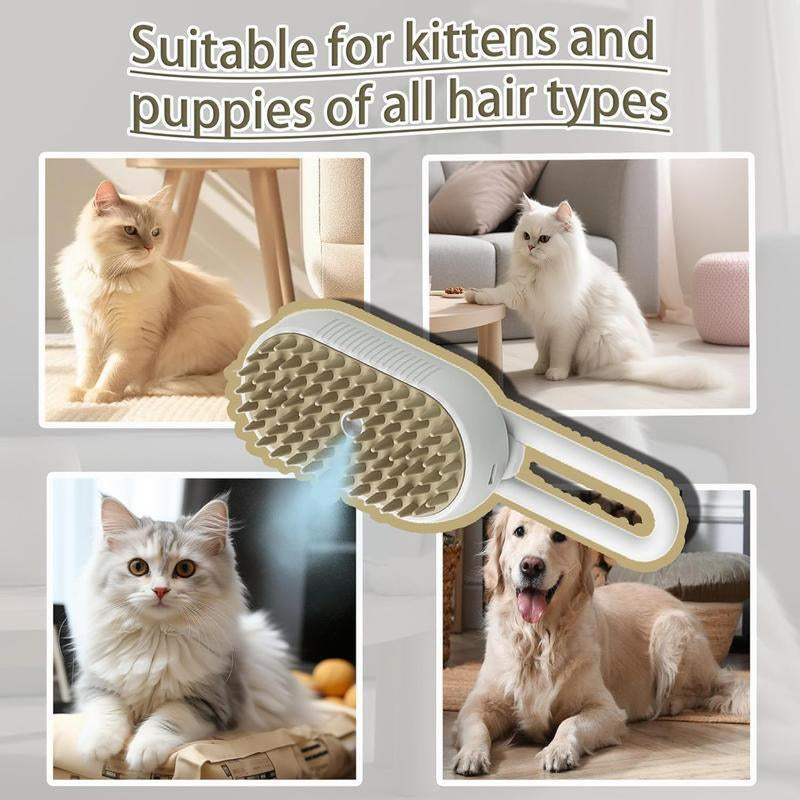 Dogs Steam Brush for Cats Remove Flying Fur,3-In-1 Counts Set Steamy Cat Brush Grooming,Steam Advanced Pet Hair Removal Comb Pet Pal Brush,Steam Pet Brush for Pet Hair Comb For,Pet Steam Brush,Cat Dog Hair Remover, Adjustable Pet Hair Remover,Pet Steamy .