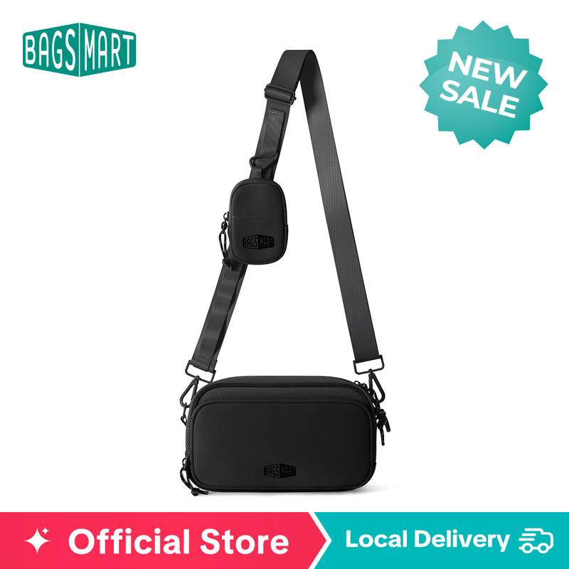【New In】Bagsmart REIKI 2.2L Compact RFID Crossbody Bag with Detachable Mini Case & Key Leash Machine Washable for Workouts and City Walks Fallfreshness